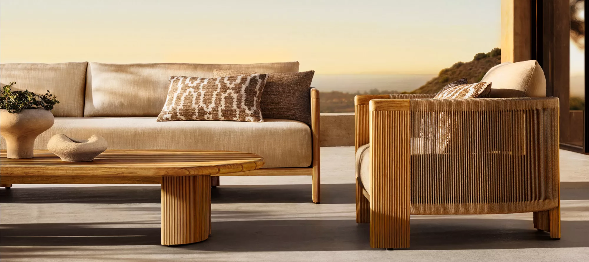 Hashamatli Teak Rope Ochiq Mebel|Howvin tomonidan yaratilgan Striata