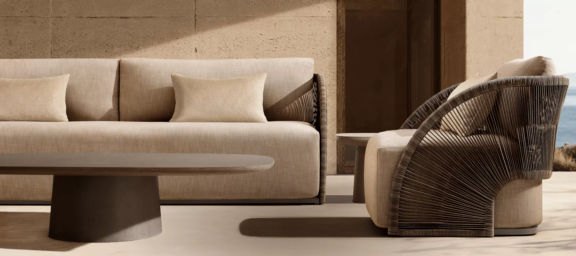 Elegant Pavona tashqi makon mebellari to'plami|Howvin Luxury